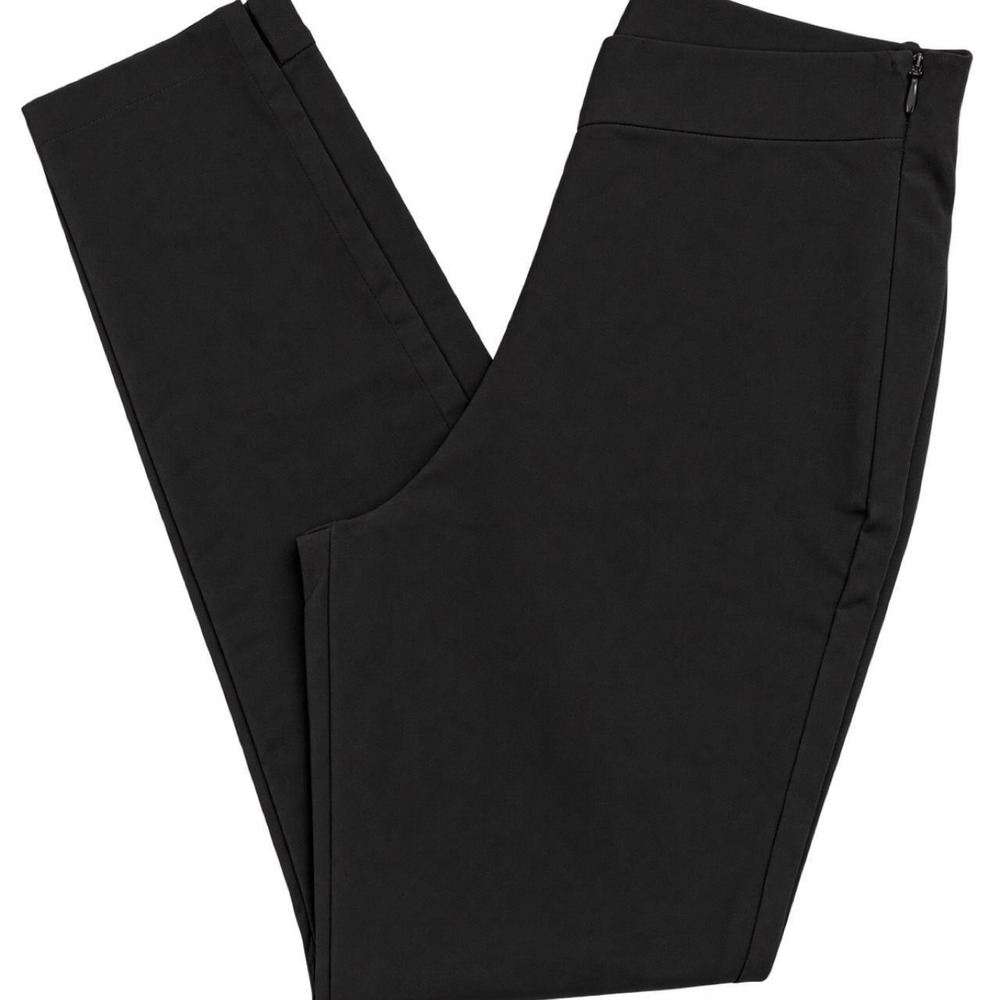 Old Navy Pixie Ankle Pants Black High Rise Side Zip Stretch Trousers Size 4